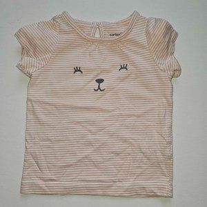 5/20 Toddler Carter's 9m  Stripes pattern Cotton T shirt